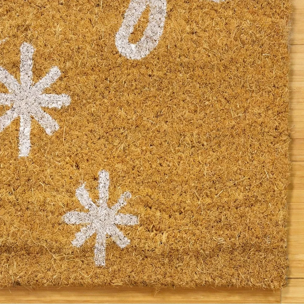 DISNEY Mickey Mouse Happy Holidays Large Coir Door Mat 20 x 34 NEW NWT
